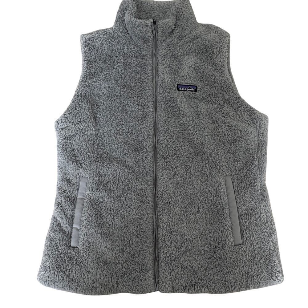 Patagonia Gray Fleece Vest Size Medium Zip Up  Cabincore  GORPCORE Scandigirl